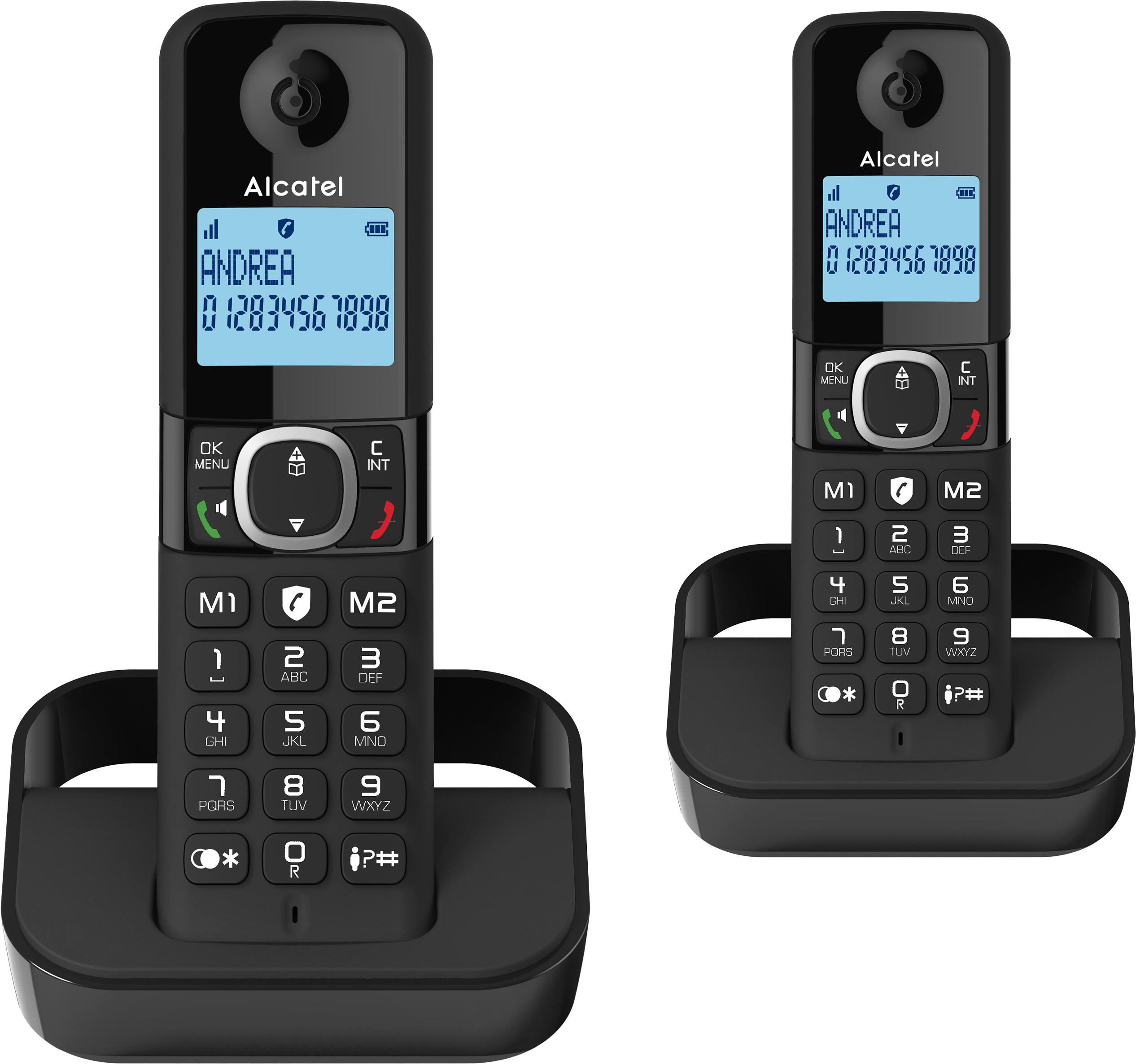 ALCATEL F860 DUO Fekete dect telefon