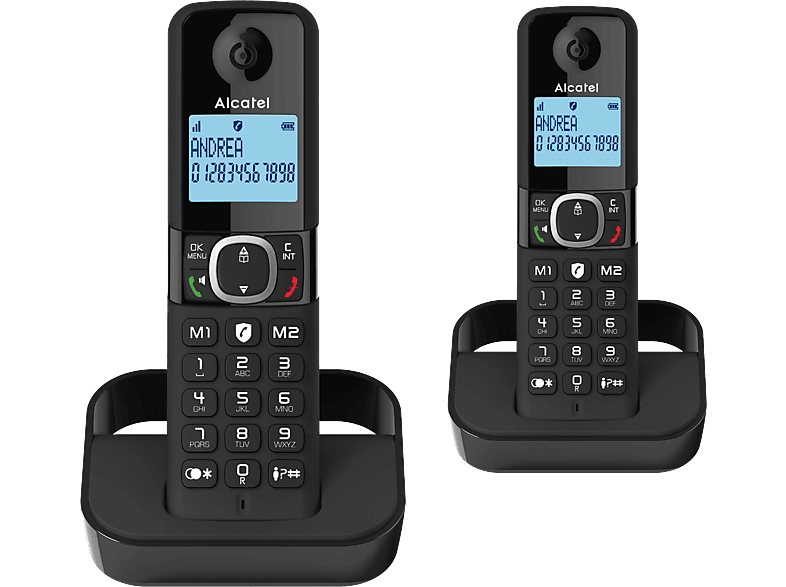 ALCATEL F860 DUO Fekete dect telefon