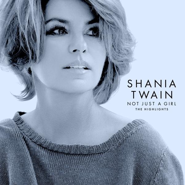 Albumcover von Shania Twain, ihr Gesicht in Blautönen, und Albumname rechts.