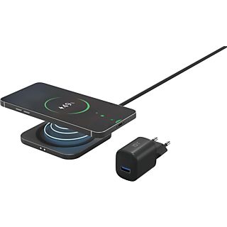 ISY Draadloze oplader Fast Charging Pad Zwart (IWQ-2015)