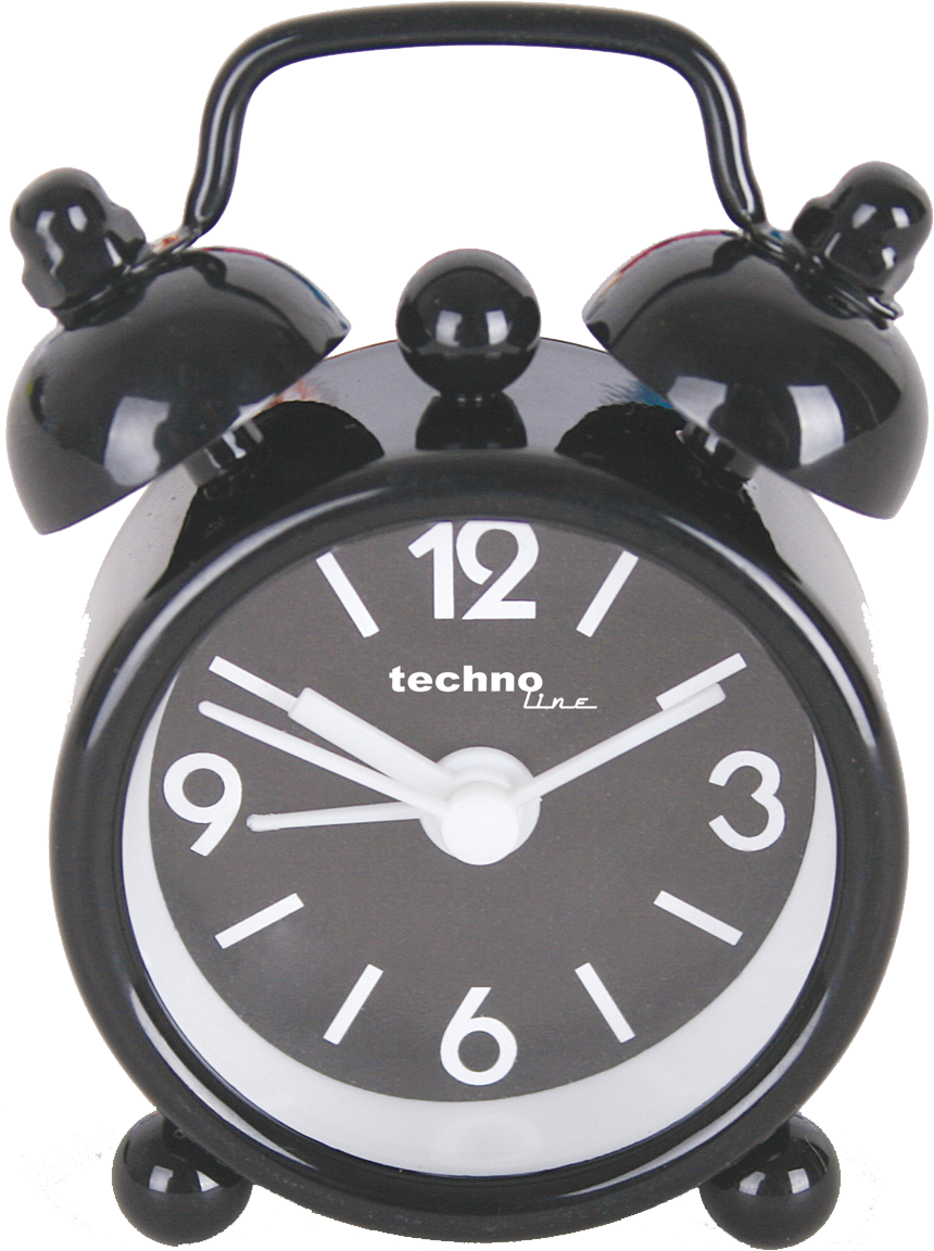 TECHNOLINE DgvMini kvarc ébresztőóra, fekete