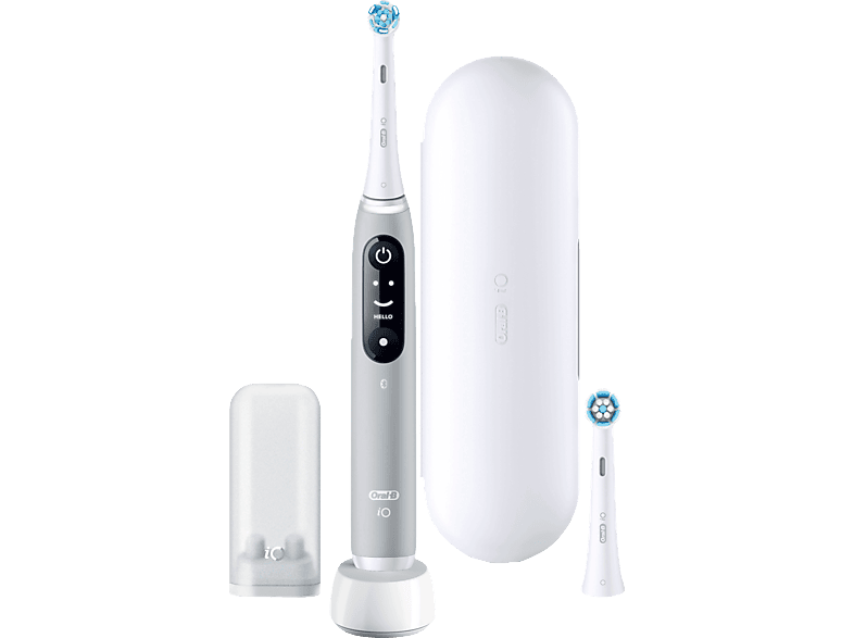 Elektrische Zahnbürste ORAL-B iO 6 Elektrische Zahnbürste Grey opal,  Reinigungstechnologie: Mikrovibrationen