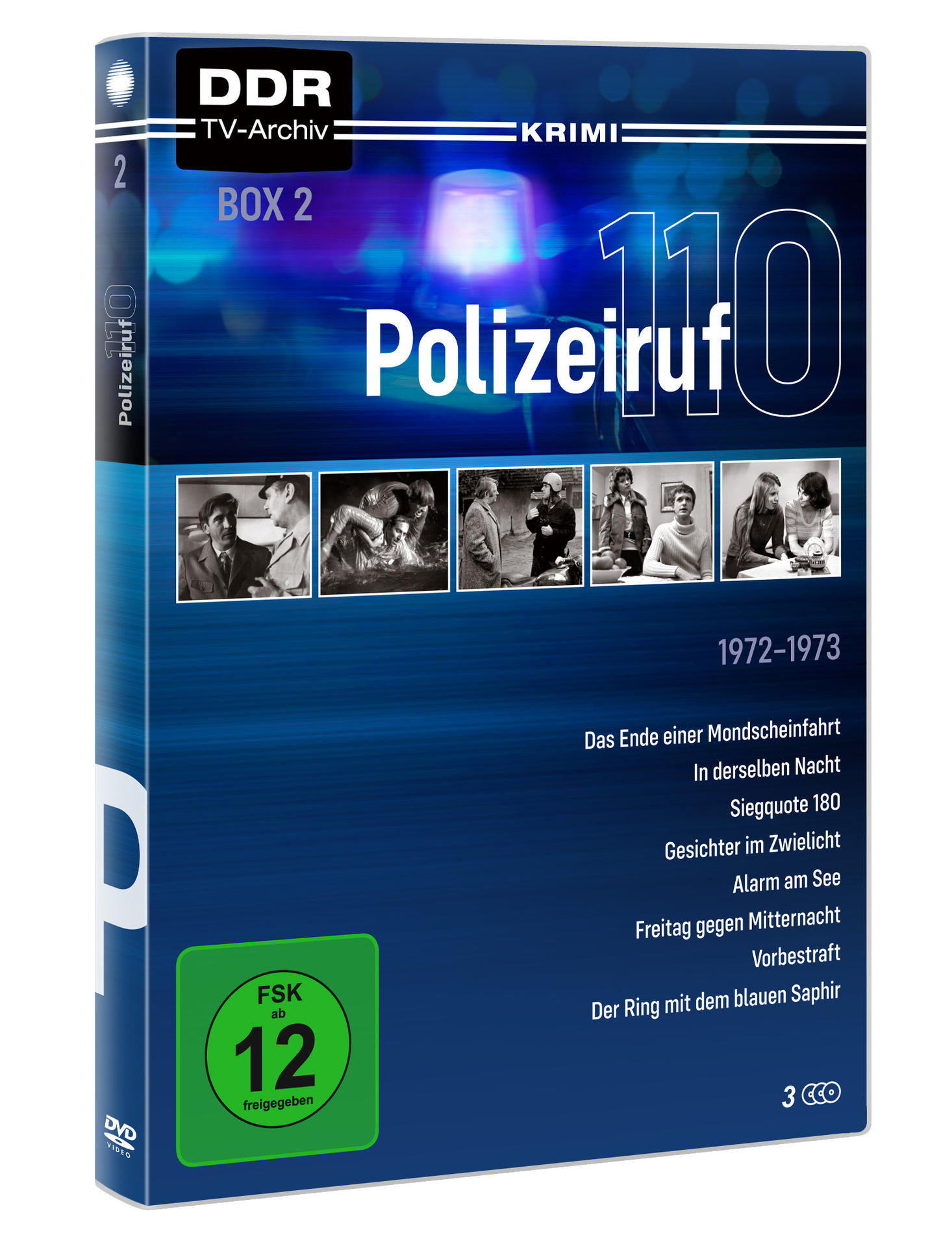 DVD-Box-Set. Titel: Polizeiruf 110, Box 2. Zeigt Bilder von Szenen aus der TV-Serie.