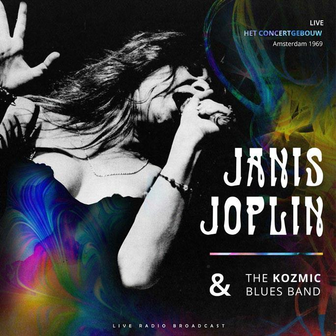 Janis Joplin koncertposztere. Szöveg tartalmazza a zenekar nevét, a helyszínt és a koncert évét.