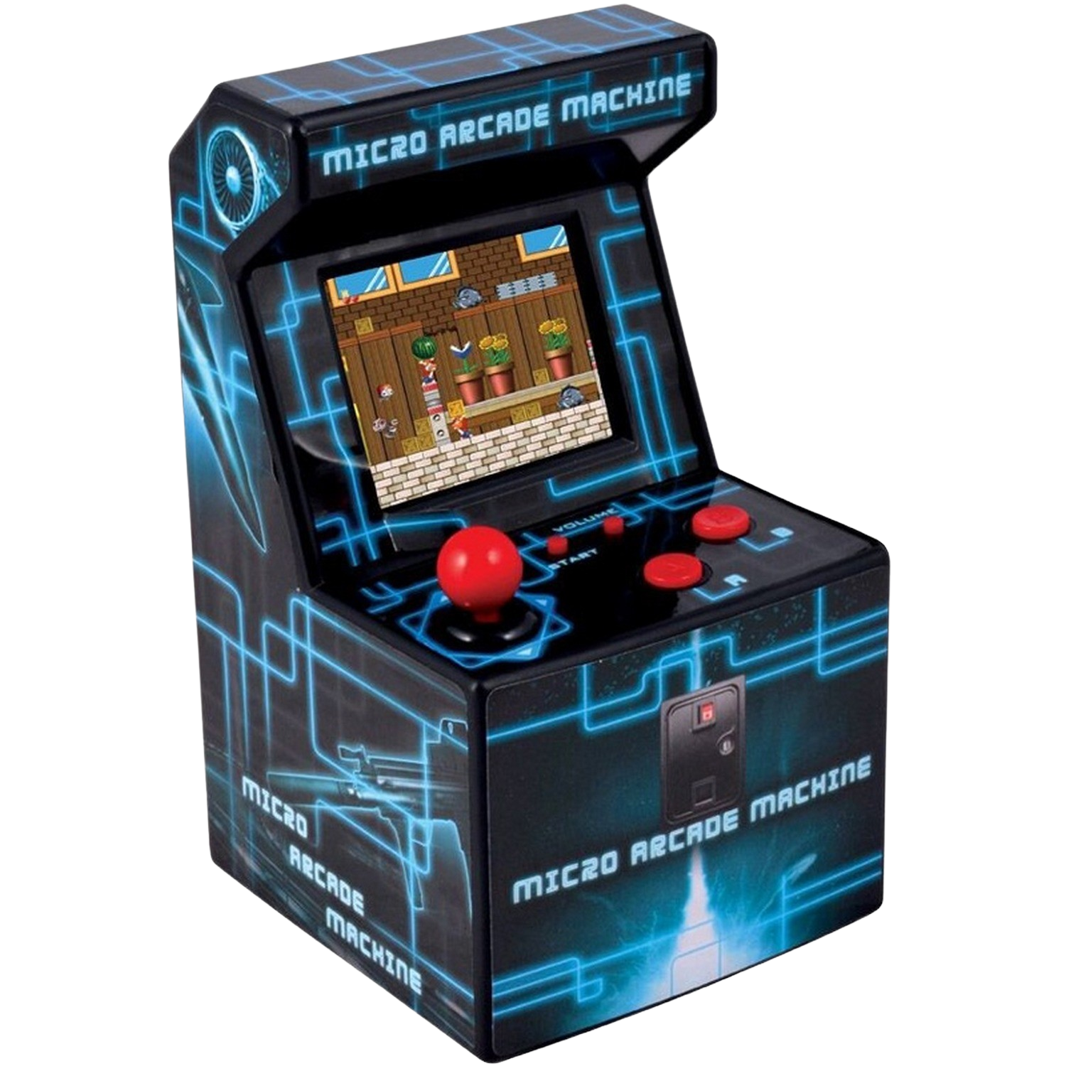 Consola - Avance. Ital Micro Arcade Machine, Mini, 250 juegos. 16 bits, Pantalla 2.5″ TFT, 3x pilas AA, Azul