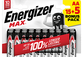 ENERGIZER E91 MAX AA 15+5 PCS - Batterie (Mehrfarbig)