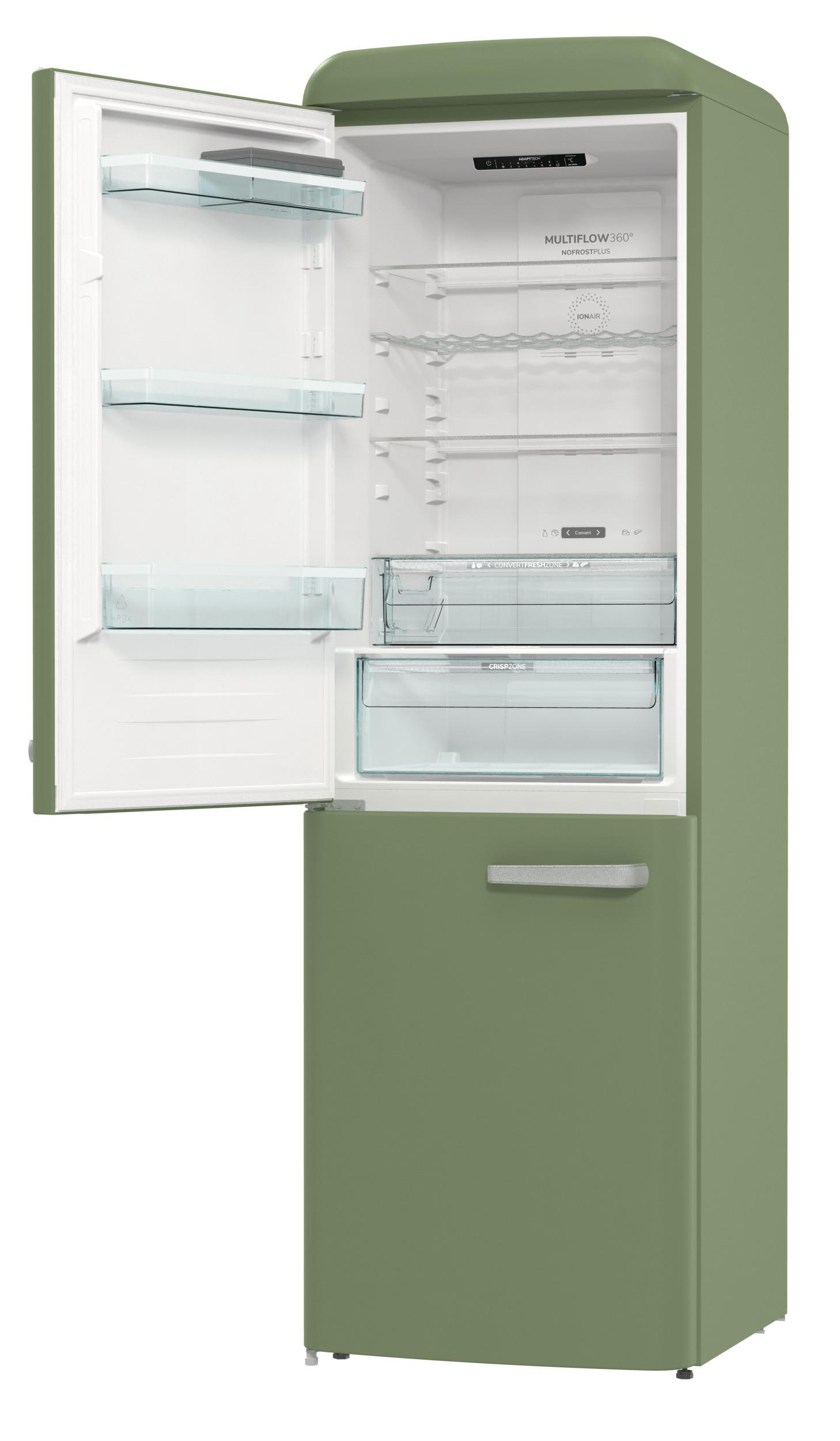 GORENJE ONRK 619 DOL-L Gorenje Retro Collection Kühl- / Gefrierkombination (D, 300 l, 1940 mm hoch, Oliv)