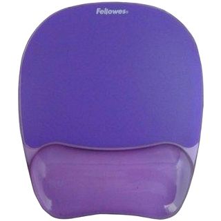 Alfombrilla ratón - Fellowes 9144104, Con reposamuñecas ergo gel-violeta, Morado