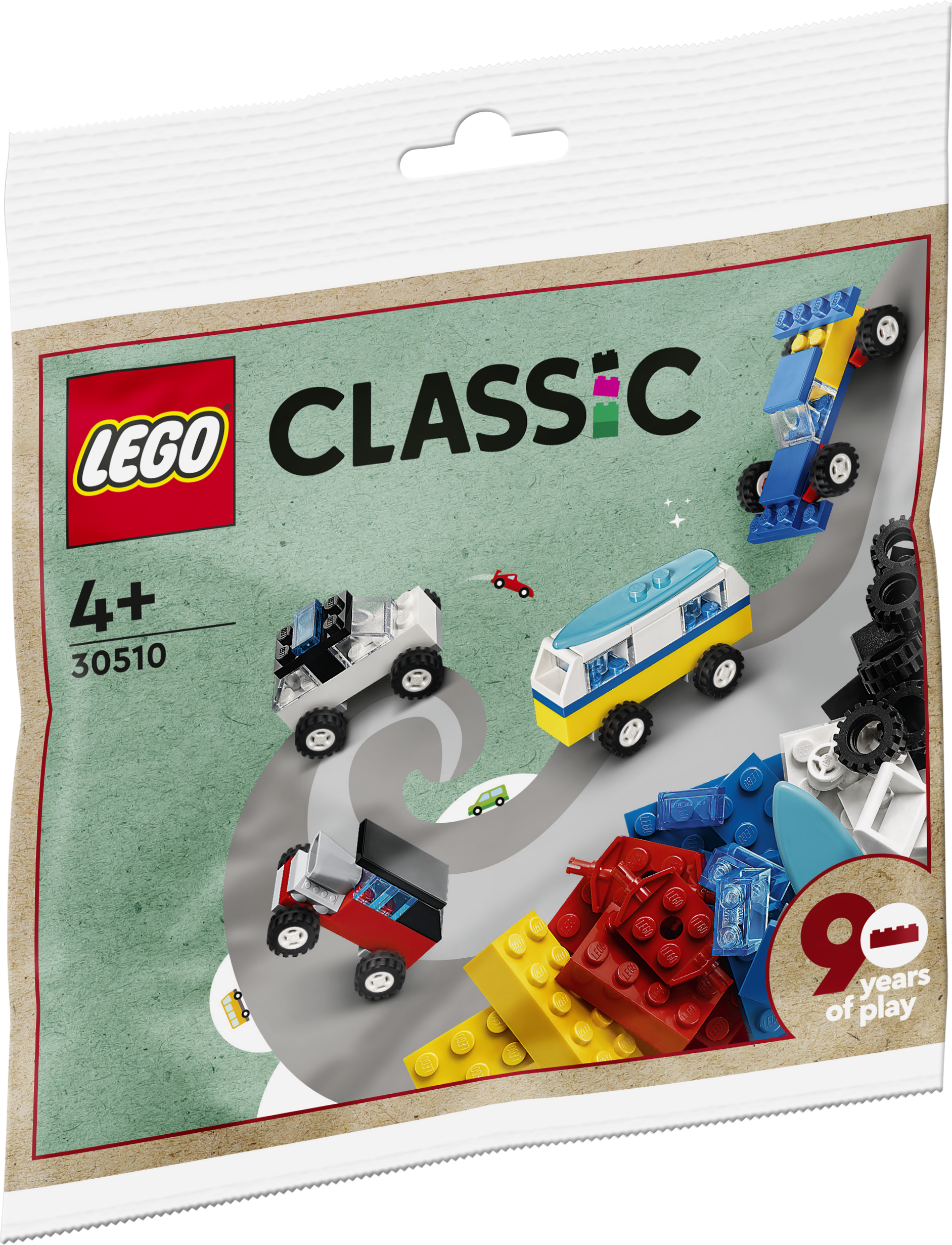 LEGO 90 JAHRE 30510 Bausatz, AUTOS Mehrfarbig