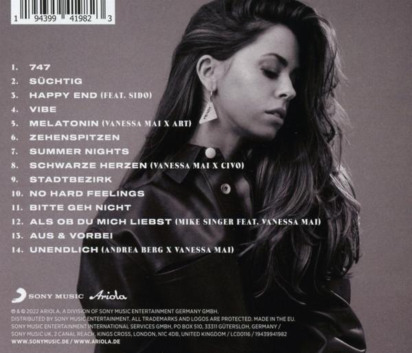 Albumcover mit Frauengesicht, Titelliste und Markendetails. Ein Musikalbum.