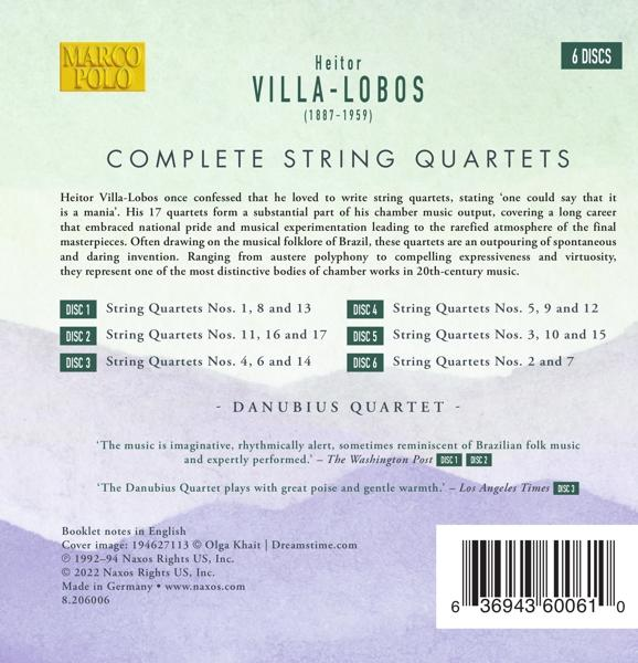 Danubius Quartet - Sämtliche Streichquartette  - (CD)