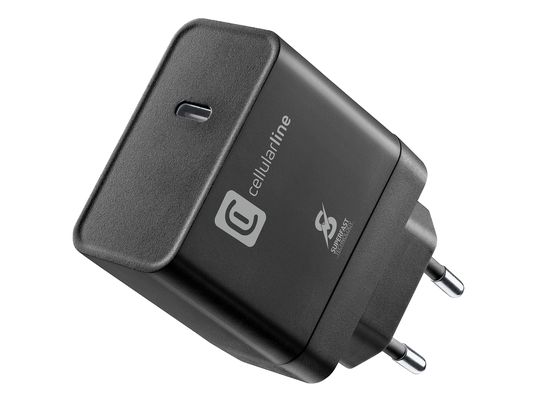 CELLULAR LINE Super Fast Charger - Caricabatterie (Nero)