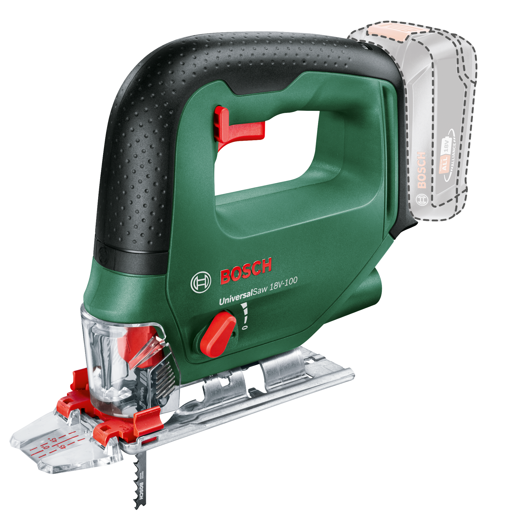 BOSCH UniversalSaw 100 Akkumulátoros szúrófűrész, 18V, akku és töltő nélkül (0603011100)