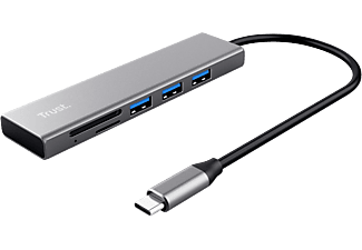 TRUST 24191 Fast USB-C Hub USB Çoğaltıcı Gri