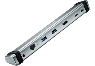 CANYON DS-6 Multiport USB Type-C dokkoló, Gigabit LAN, HDMI, 2xUSB-A, 2xUSB Type-C, szürke (CNS-TDS06DG)