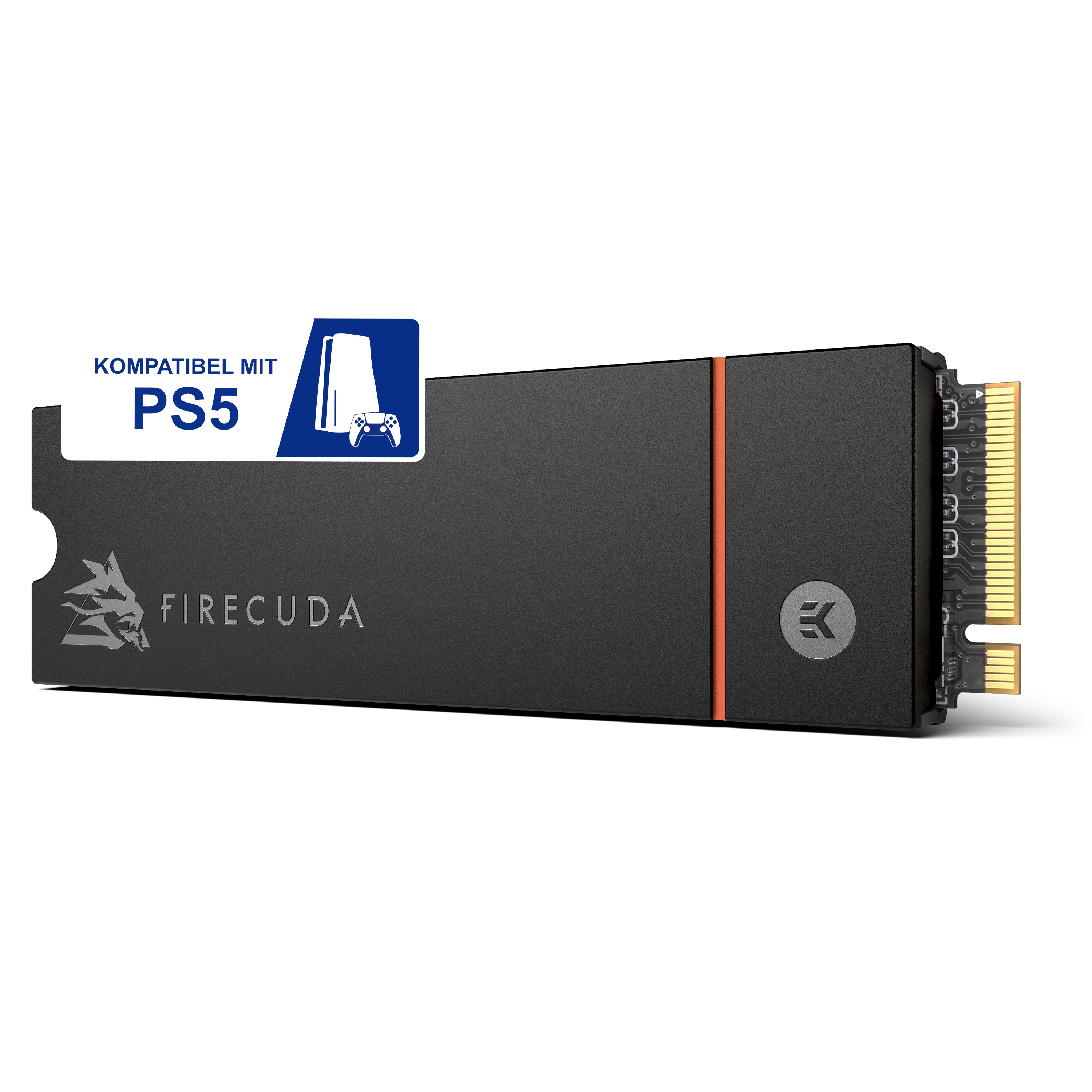 SEAGATE Firecuda 530 NVMe mit Kühlkörper, kompatibel mit PS5 Festplatte Retail, 2 TB SSD M.2 via PCIe, intern