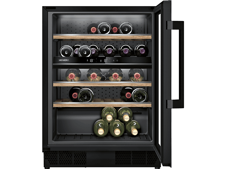 SIEMENS KU21WAHG0 Weinkühlschrank (120 l, 130 kWh, EEK G, Schwarz