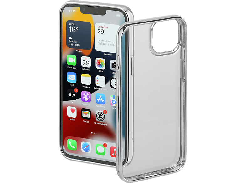HAMA Clear&Chrome, Backcover, Apple, iPhone 13, Silber, Transparent | Taschen, Cover & Cases