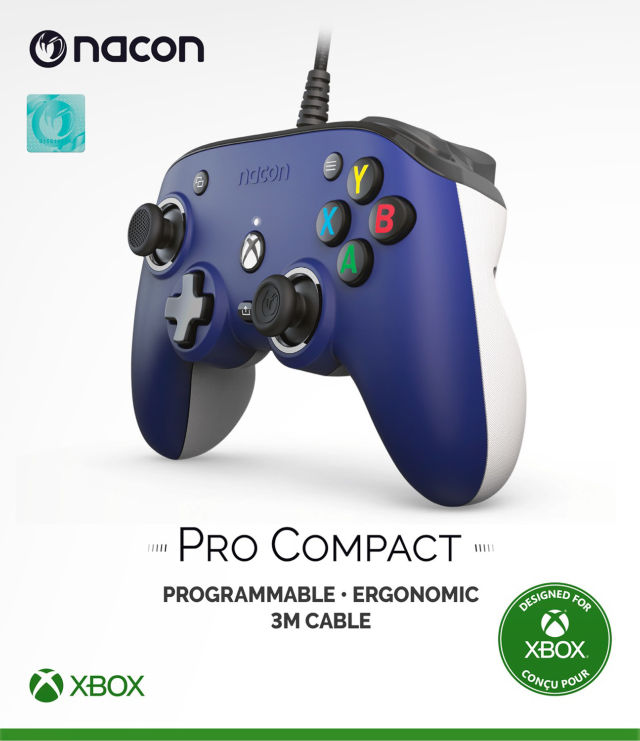 NACON Controller Pro Compact Colorlight Blauw Xbox (XBXPROCOMPACTBLUE)