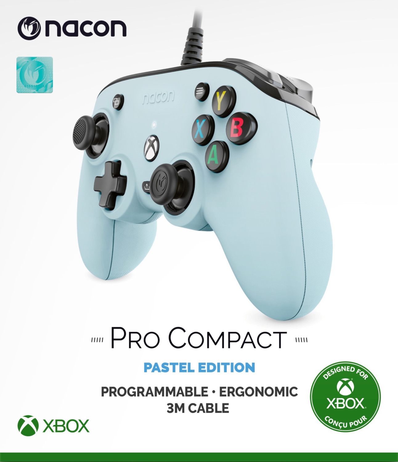 NACON Controller Pro Compact Colorlight Blauw Xbox (XBXPROCOMPASTBLUE)