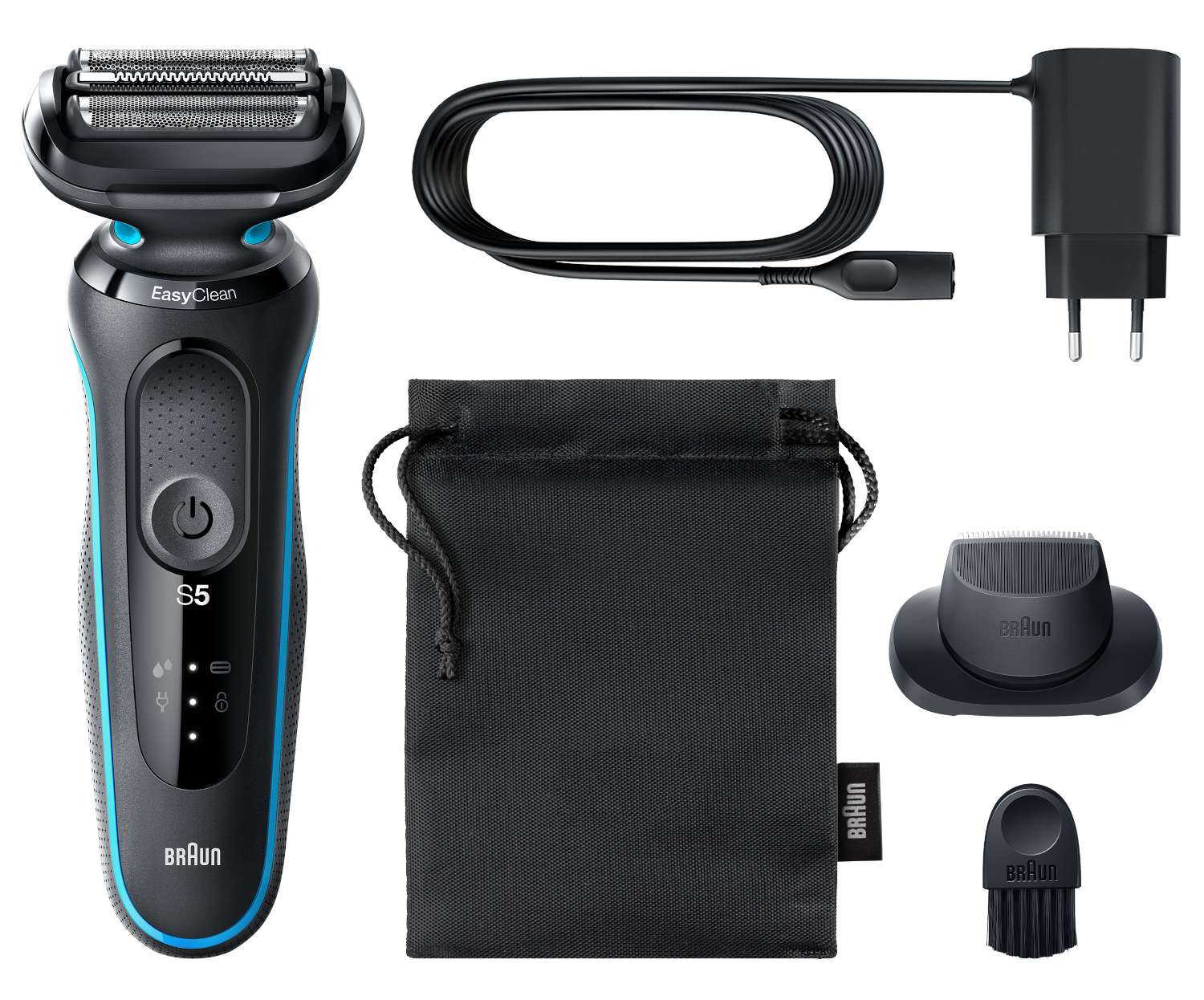 BRAUN Series 5 51-M1200s Wet&Dry Borotva, 1 tartozékkal, mentazöld