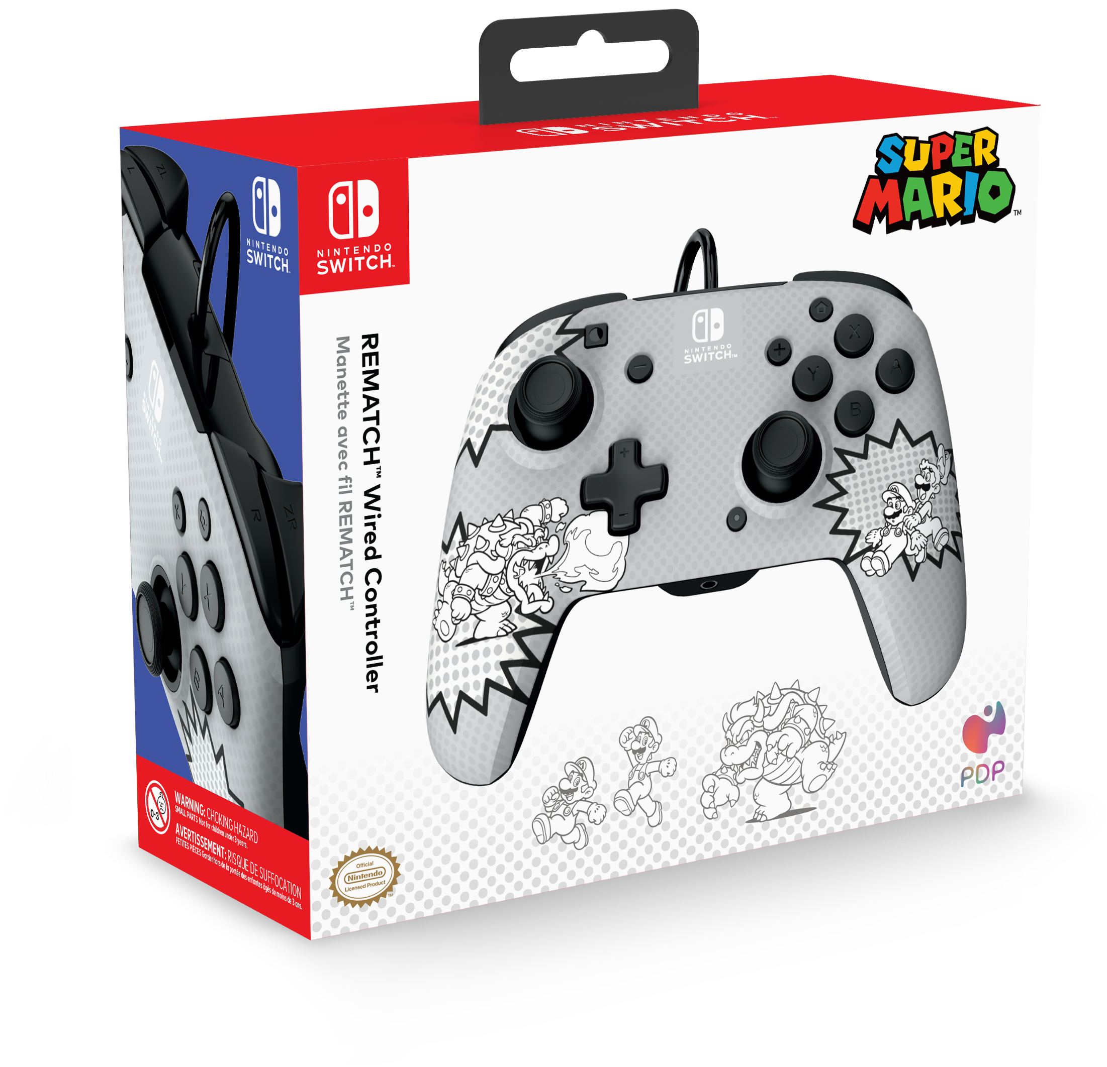 PDP Rematch Bedrade Controller - Comic Mario - Nintendo Switch