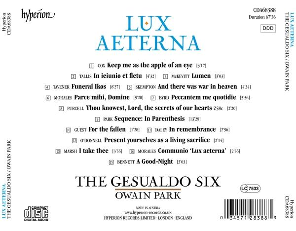 Owain The Gesualdo Six/park - Lux Aeterna  - (CD)