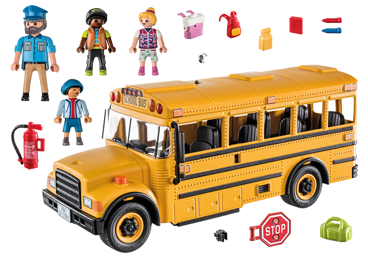 PLAYMOBIL 71094 US Schulbus Spielset, Mehrfarbig