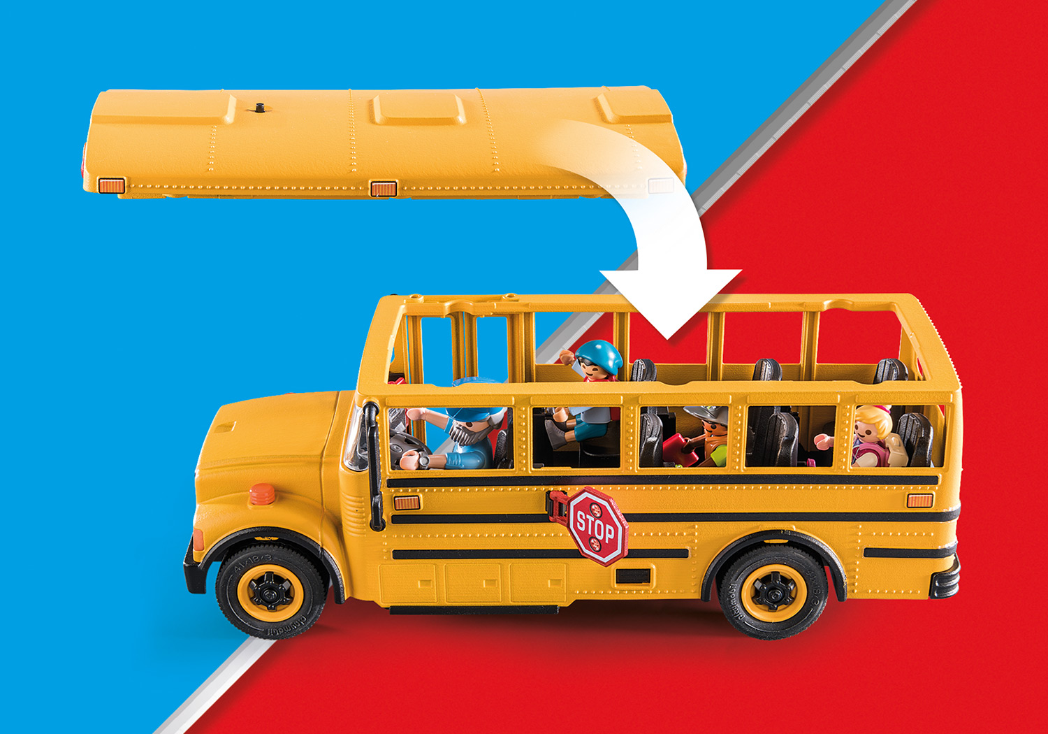 PLAYMOBIL 71094 US Schulbus Spielset, Mehrfarbig
