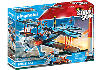 PLAYMOBIL 70831 Air Stuntshow Doppeldecker "Phönix" Spielset, Mehrfarbig
