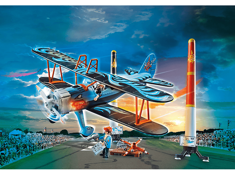 Thumbnail - PLAYMOBIL 70831 Air Stuntshow Doppeldecker "Phönix" Spielset, Mehrfarbig
