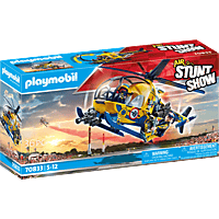 PLAYMOBIL 70833 Air Stuntshow Filmcrew-Helikopter Spielset, Mehrfarbig