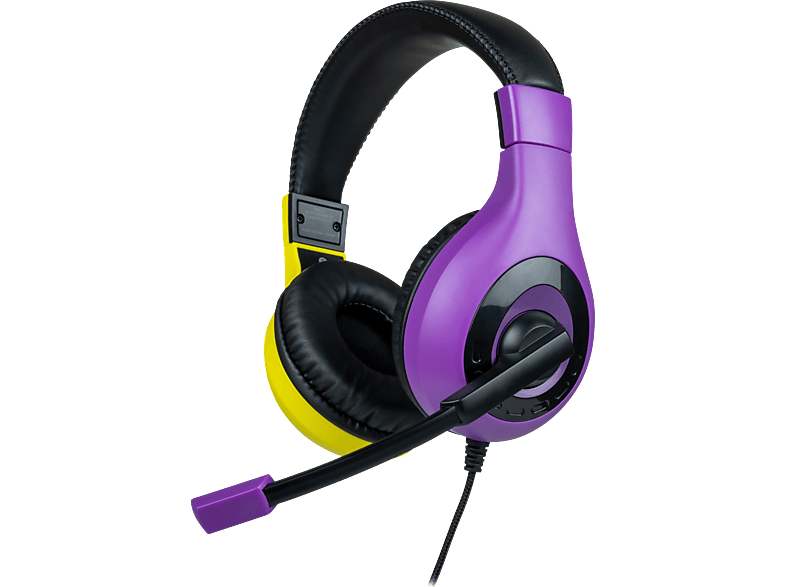 Stereo, BIGBEN Violett/Gelb Gaming Headset Over-ear Kabelgebundenes