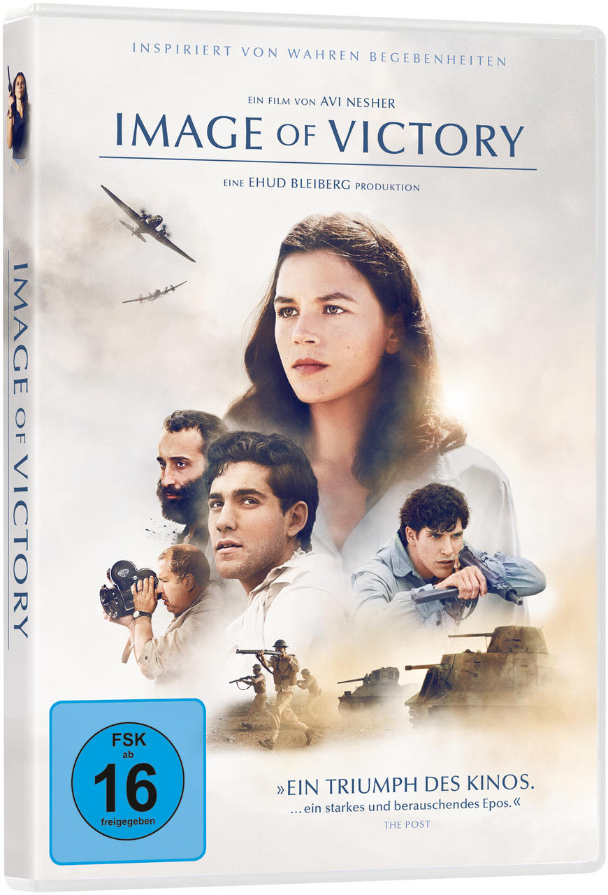 DVD-Cover eines Films, zeigt Schauspieler und eine Kriegsszene.