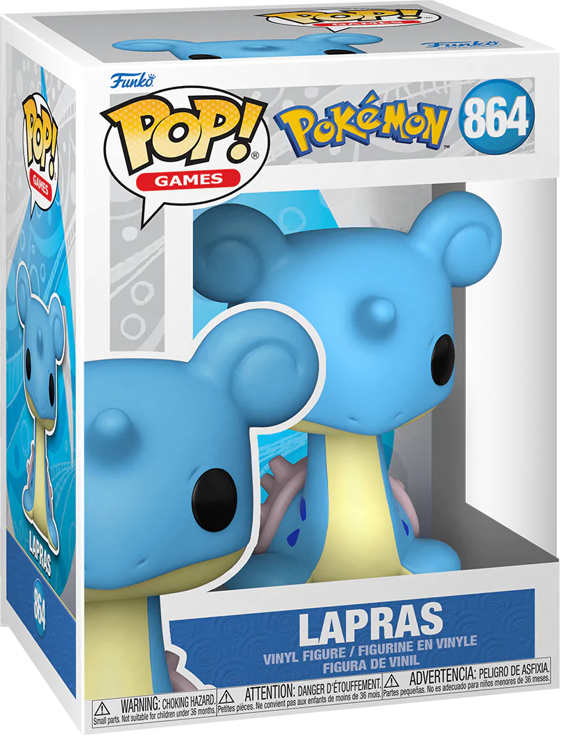 FUNKO POP! Games: Pokémon - Lapras - Personaggi da collezione (Blu/Giallo/Marrone)