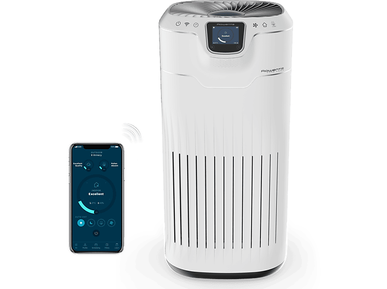 Rowenta PU8080F0, 60 W, Sistema purificación 360°, Hasta 200m2, 4 niveles filtrado, 515 m3/h