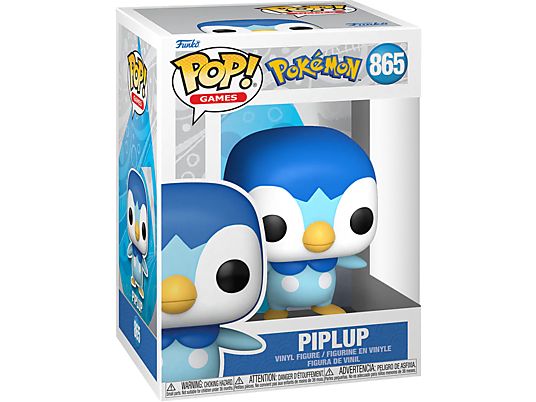 FUNKO POPULAIRE! Jeux : Pokémon - Piplup - Figurine de collection (Bleu/Blanc/Jaune)