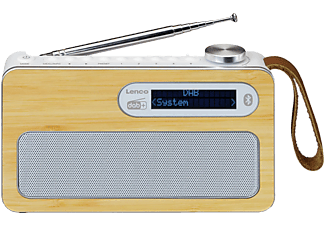 LENCO Radio portable Bluetooth DAB+ Blanc (PDR-040BAMBOOWH)