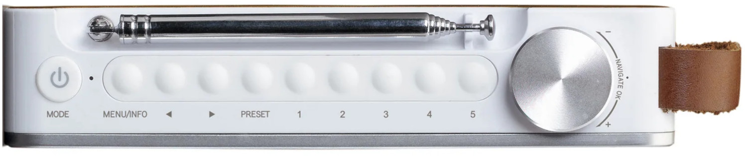 LENCO Draagbare radio Bluetooth DAB+ Wit (PDR-040BAMBOOWH)