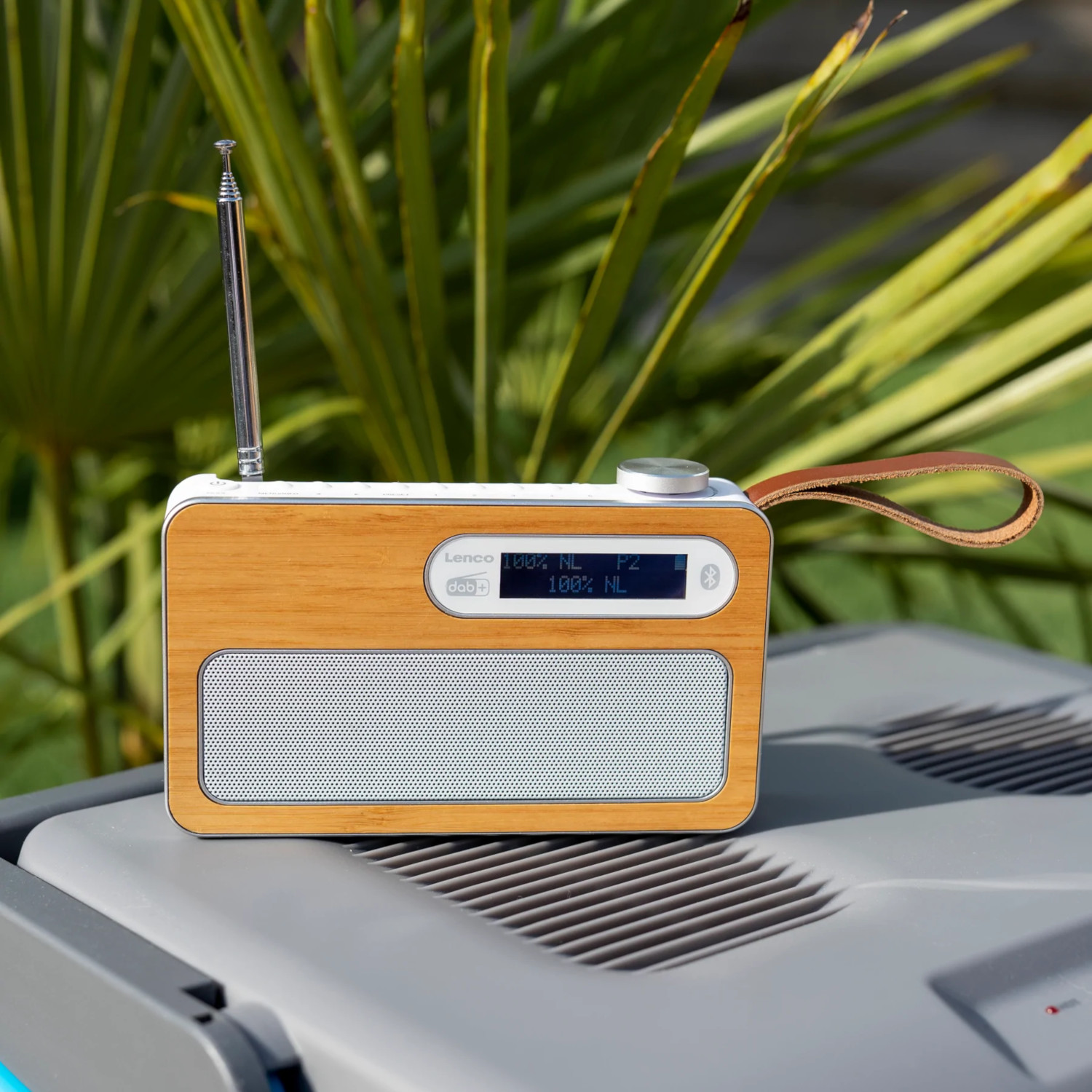LENCO Draagbare radio Bluetooth DAB+ Wit (PDR-040BAMBOOWH)