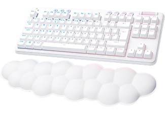 LOGITECH G715 (Tactile Switch) - Gaming Tastatur, Kabellos, QWERTZ, Tenkeyless (TKL), Mechanisch, White Mist
