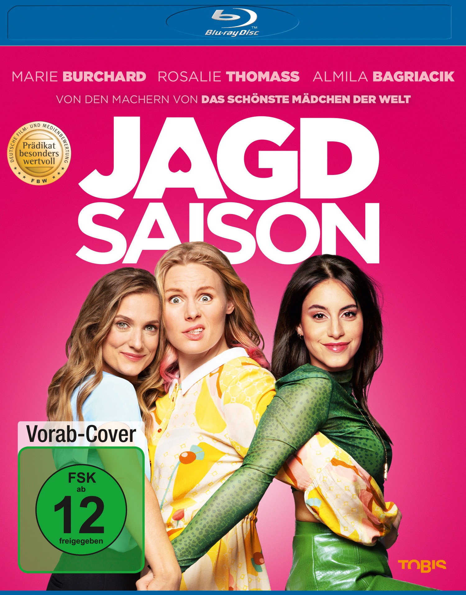 DVD-Cover mit drei Frauen, rosa Hintergrund und Filmtitel auf Deutsch.