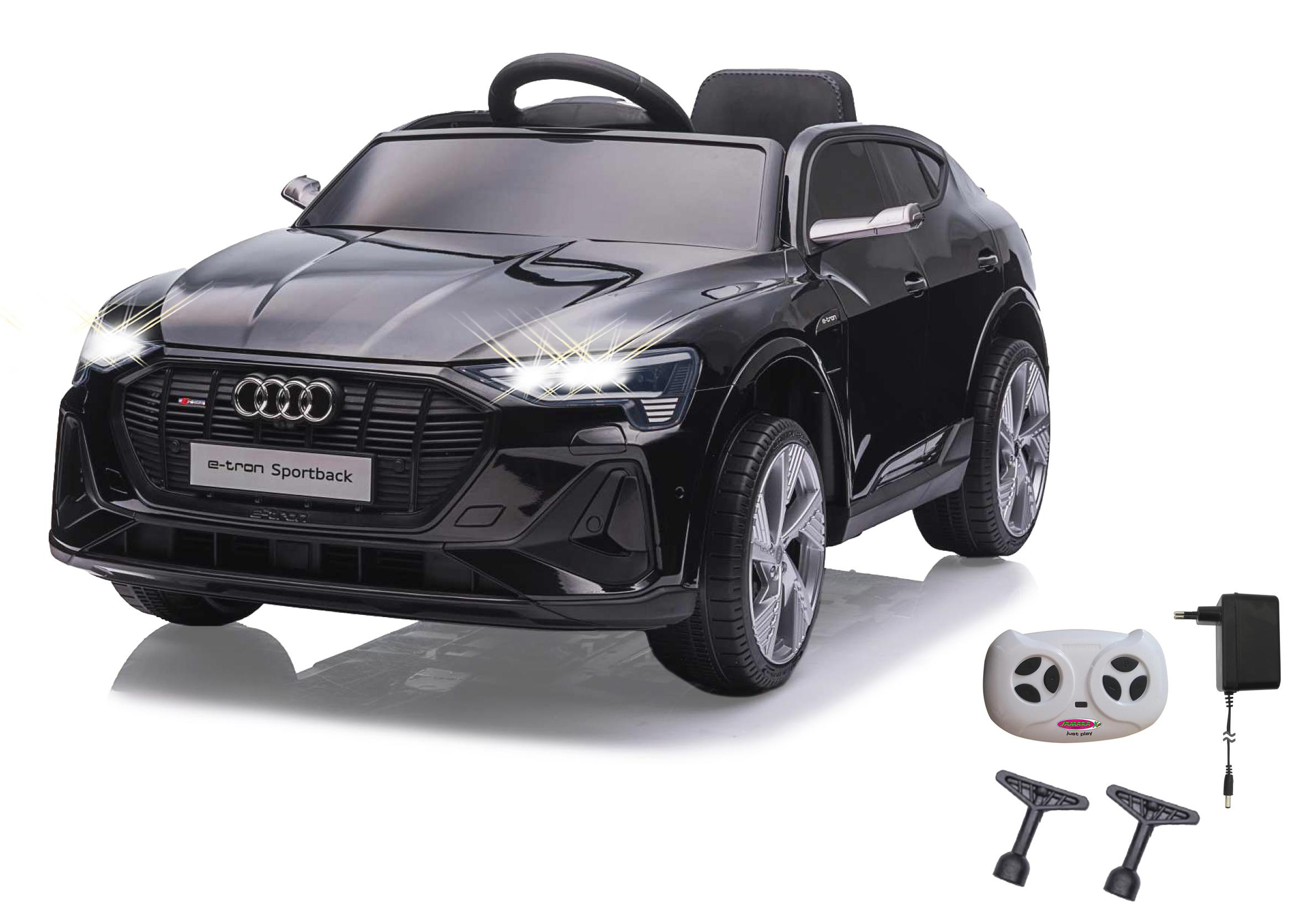 JAMARA KIDS Ride-on Audi e-tron Sportback 12V 2.4GHz Elektrofahrzeug Schwarz