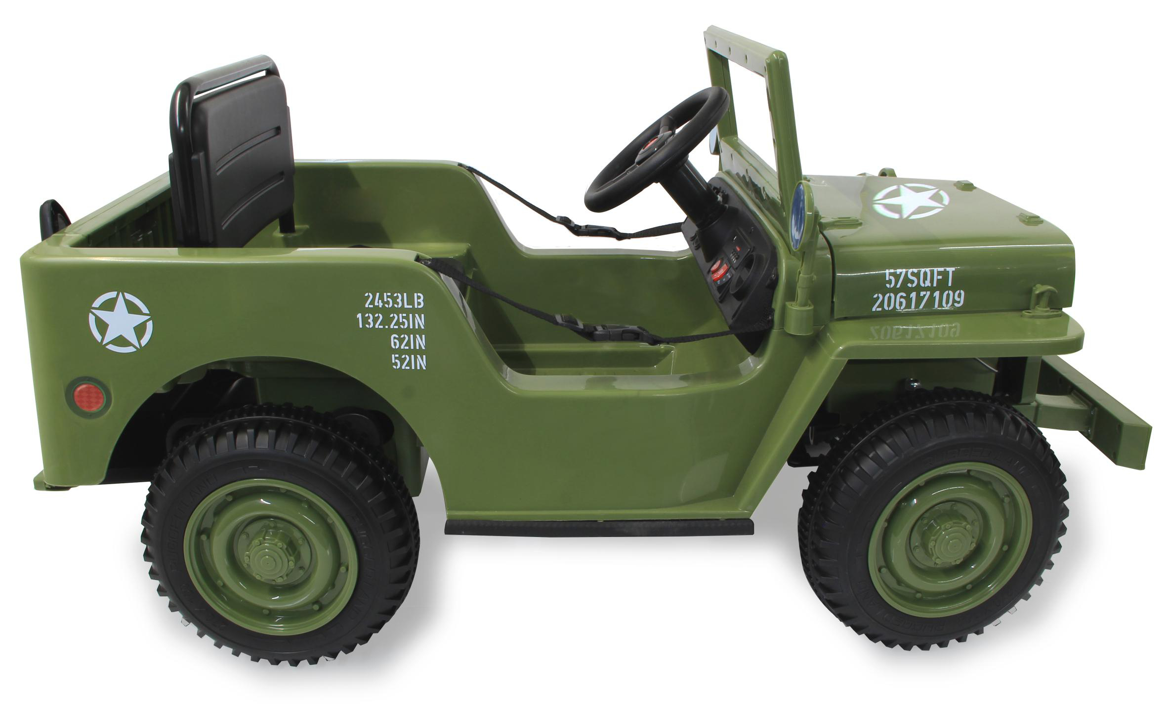 MB Jeep Army KIDS Willys Ride-on Grün JAMARA Elektrofahrzeug 12V
