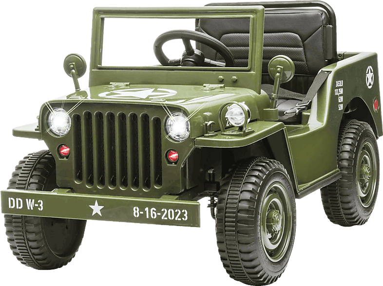 JAMARA KIDS Ride-on Jeep Willys 12V MB Grün Elektrofahrzeug Army