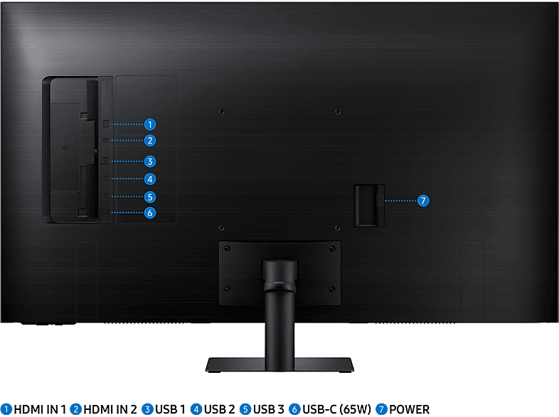 SAMSUNG M7 LS43BM700UUXUF 43" 4K 60Hz 4ms Smart Monitör Siyah_7