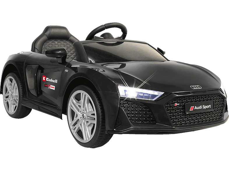 JAMARA KIDS Ride-on Audi R8 Spyder 18V schwarz Einhell Power X-Change inkl. Starter Set  Elektrofahrzeug Schwarz | Kinder Elektrofahrzeuge
