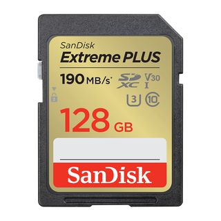 Tarjeta SDXC - SanDisk Extreme PLUS, 128 GB, Vídeo 4k UHD, Hasta 190 MB/s lectura, U3, V30, C10, Multicolor