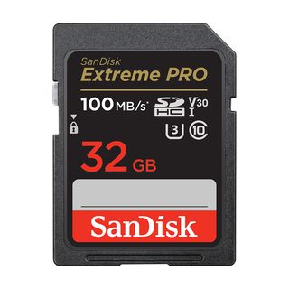 Tarjeta SDHC - SanDisk Extreme PRO, 32 GB, Hasta 100 MB/s lectura, U3, V30, Clase 10, Vídeo 4K UHD, Negro