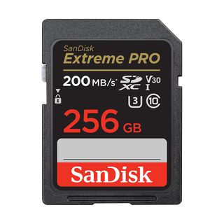 Tarjeta SDXC - SanDisk Extreme PRO, 256 GB, Hasta 200 MB/s lectura, U3, V30, Clase 10, Vídeo 4K UHD, Negro